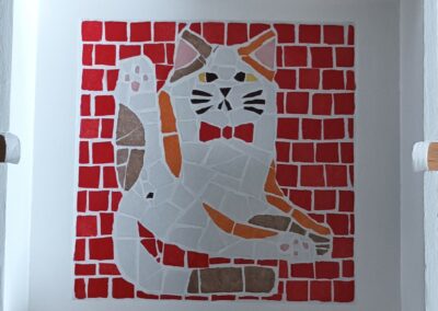 Chat faisant sa toilette | G.B.S.a Mozaic