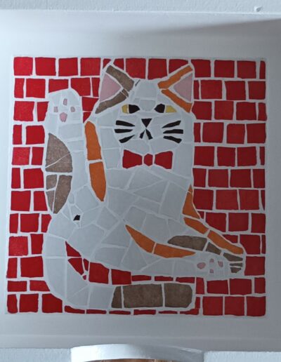 Chat faisant sa toilette | G.B.S.a Mozaic